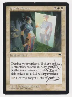 Signed Spirit Mirror HP/DMG Tempest Artist D. Alexander Gregory 1997 MTG Magic! - Image 1