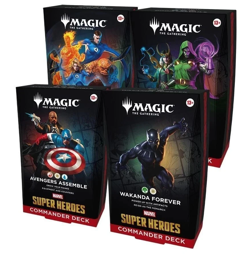 2026 MTG Magic The Gathering Marvel Super Heroes Sealed 4 Commander Deck Case - Image 1