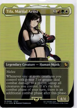 MTG Tifa, Martial Artist (Borderless) FOIL NM M 206 Commander: FINAL FANTASY - Image 1