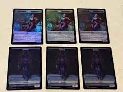 6 x mtg foil token Pilot // Zombie, 001/003, Aetherdrift, unplayed - Image 1