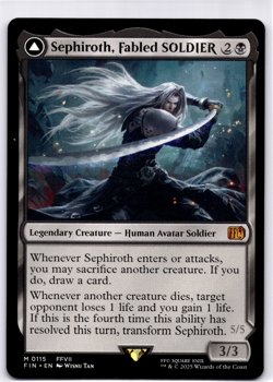 Sepheroth, Fabled SOLDIER Final Fantasy Regular NM MTG - Image 1