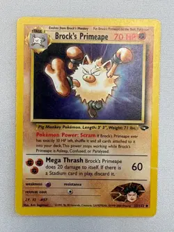 BROCK'S PRIMEAPE 35/132 UNCOMMON GYM CHALLENGE POKEMON UNLIMITED MP - Image 1