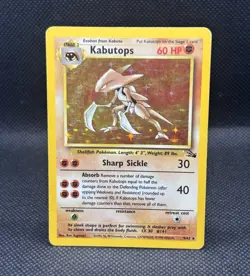 Kabutops 9/62 Holo Rare Pokemon Card 1999 Fossil 60 HP English WOTC - Image 1