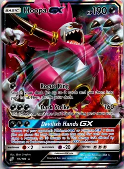 Hoopa GX 96/181 Holo GX Rare Team Up Pokemon Near Mint - Image 1