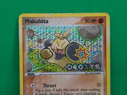 2005 MAKUHITA 65/107 Ex DEOXYS POKEMON NINTENDO REVERSE HOLO STAMPED - Image 3