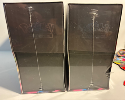 Pokemon TCG Pitch Black Pokemon LOT(2) ETB Factory Sealed *Small hole* + 4 Packs - Image 2