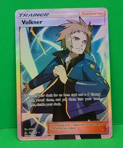 Alternate Full Art Pokemon SM Ultra Prism Volkner 156/156 Holo Near Mint - Image 1