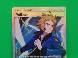 Alternate Full Art Pokemon SM Ultra Prism Volkner 156/156 Holo Near Mint - Image 4