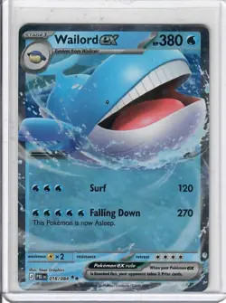 Wailord ex 016/084 Pitch Black English Pokemon TCG lp - Image 1