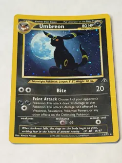 Pokemon TCG WOTC Neo Discovery Umbreon Holo Foil with Swirl! - Image 1