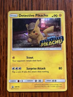 Pokemon Detective Pikachu SM170 Black Star Promo Holo Stamped English 2019 - Image 1