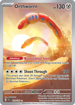 ORTHWORM 224/193 ILLUSTRATION RARE PALDEA EVOLVED HOLO NM/M POKEMON - Image 3