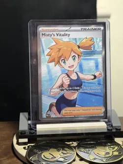 Misty's Vitality 111/084 Pokemon TCG Me05: Pitch Black Full Art Holo - Image 1