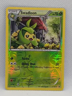 SWADLOON 2/101 UC NOBLE VICTORIES POKEMON REVERSE HOLO NEAR MINT SWADLOON - Image 1