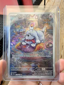 Pokemon TCG Greavard 214/198 Scarlet & Violet Illus Rare Holo English - Image 1