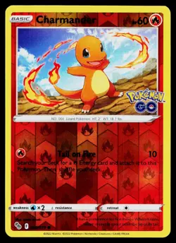 Charmander 008/078 Pokemon GO Reverse Holo Common Near Mint - Image 1