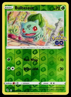 Bulbasaur 001/078 Pokemon GO Reverse Holo - Image 1