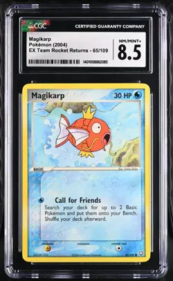 CGC 8.5 NEAR MINT Pokemon Magikarp EX Team Rocket Returns 65/109 ENGLISH - Image 1