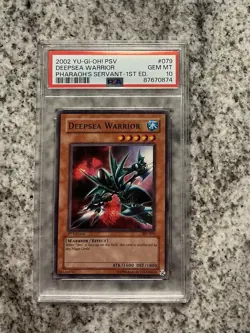 Konami Yu-Gi-Oh! TCG Deepsea Warrior PSV-079 Pharaoh's Servant 1st PSA 10 - Image 1