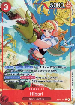 ONE PIECE Hibari (Alternate Art) #EB03-008 Foil EB03 Heroines Edition NM - Image 1