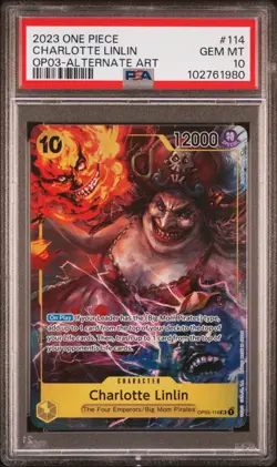 PSA 10 – 2023 ONE PIECE PILLARS OF STRENGTH 114 Charlotte Linlin ALT ART (EN) - Image 1
