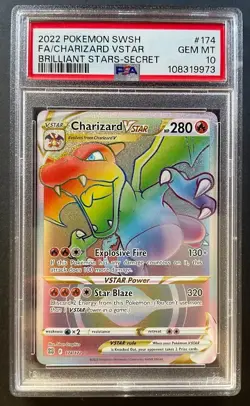 Pokemon Card Charizard VSTAR 174/172 Brilliant Stars - PSA 10 GEM MINT - Image 1