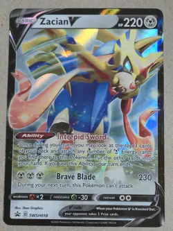 Zacian V SWSH018 SWSH: Sword & Shield Promo Cards Holo - Image 1