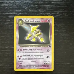 Pokemon Dark Alakazam TCG Holo Rare Card 1/82 Unlimited - Image 1