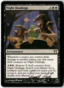 Magic: The Gathering Night Dealings R Champions of Kamigawa 132 Autograph - Image 1