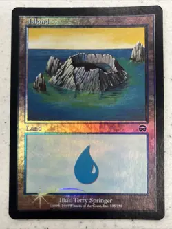 MTG Island Mercadian Masques 335/350 Regular Land FOIL Lightly Played - Image 1