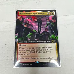 MTG Marvel Black Widow, Agile Avenger 0395 Foil Rare Legendary Creature - Image 1