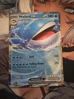 Wailord ex 016/084 Double Rare Holo Pokemon Pitch Black NM - Image 1