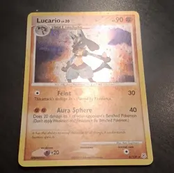Pokemon TCG Lucario Diamond & Pearl #6/130 Rare Holo Bleed Swirl 2007 - Image 2