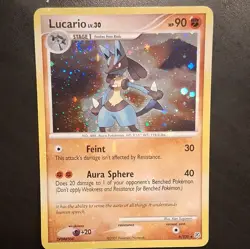 Pokemon TCG Lucario Diamond & Pearl #6/130 Rare Holo Bleed Swirl 2007 - Image 3