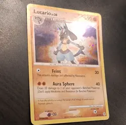 Pokemon TCG Lucario Diamond & Pearl #6/130 Rare Holo Bleed Swirl 2007 - Image 4