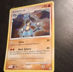 Pokemon TCG Lucario Diamond & Pearl #6/130 Rare Holo Bleed Swirl 2007 - Image 5