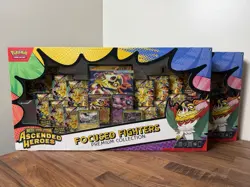 2X Pokemon TCG Ascended Hero’s Focused Fighters Premium Collection Sealed Lot 2 - Image 1