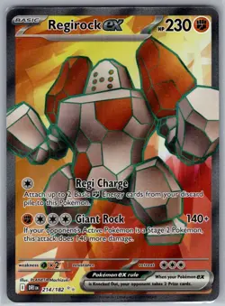 2025 Regirock ex 214/182 Pokemon Destined Rivals Ultra Rare - Image 1
