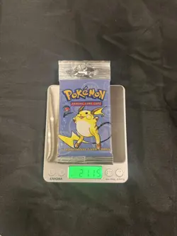 21.15g HeavyU Wizards of the Coast Pokemon TCG Base Set 2 Pack 1999 Vintage - Image 1