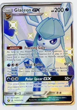 Pokemon Glaceon GX SV55/SV94 Hidden Fates Shiny Vault NM Eeveelution - Image 1