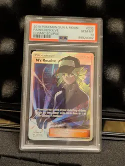 N's Resolve #232 Cosmic Eclipse 2019 Pokemon PSA 10 - Image 3