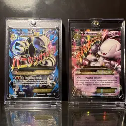 Pokemon TCG 2x M Mewtwo EX Holo Mega/EX BREAKthrough 64/162 & 159/162 (2015) - Image 1