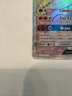 Pokemon TCG Entei GX 74/73 Secret Rare Rainbow Holo Shining Legends LP - Image 2