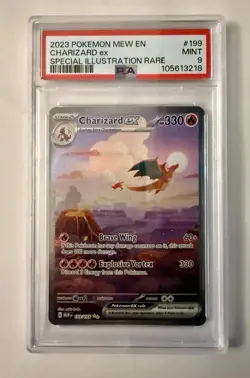 2023 Charizard ex 199/165 SV 151 SIR Holo PSA 9 EN - Image 1