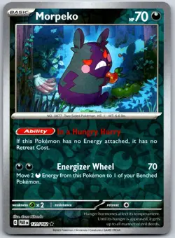 Morpeko 121/182 REVERSE HOLO R Paradox Rift Pokemon NM - Image 1
