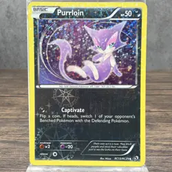 2013 Pokemon TCG Purrloin RC13/RC25 Radiant Collection Legendary Treasures Holo - Image 1
