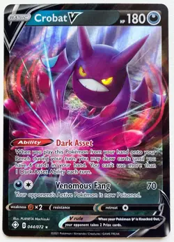 Crobat V 044/072 Shining Fates Holo Pokemon - Image 1
