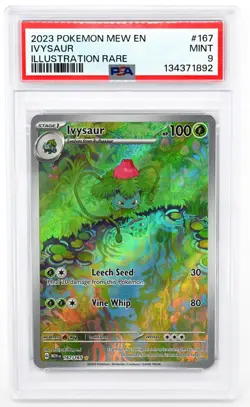 Pokemon Ivysaur 167/165 Illustration Rare 151 #167 MINT PSA 9 - Image 1