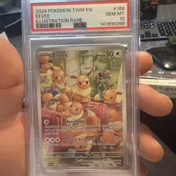 2024 Pokemon Twilight Masquerade Eevee 188/167 Illustration Rare PSA 10 GEM MINT - Image 1