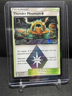 Thunder Mountain 191/214 Holo Rare Prism Star Pokemon 2018 Lost Thunder - NM - Image 1